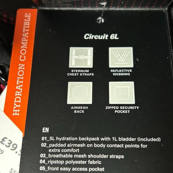 NWT Mountain Warehouse Circuit 6L Hydro Bag - Picture 12 of 14